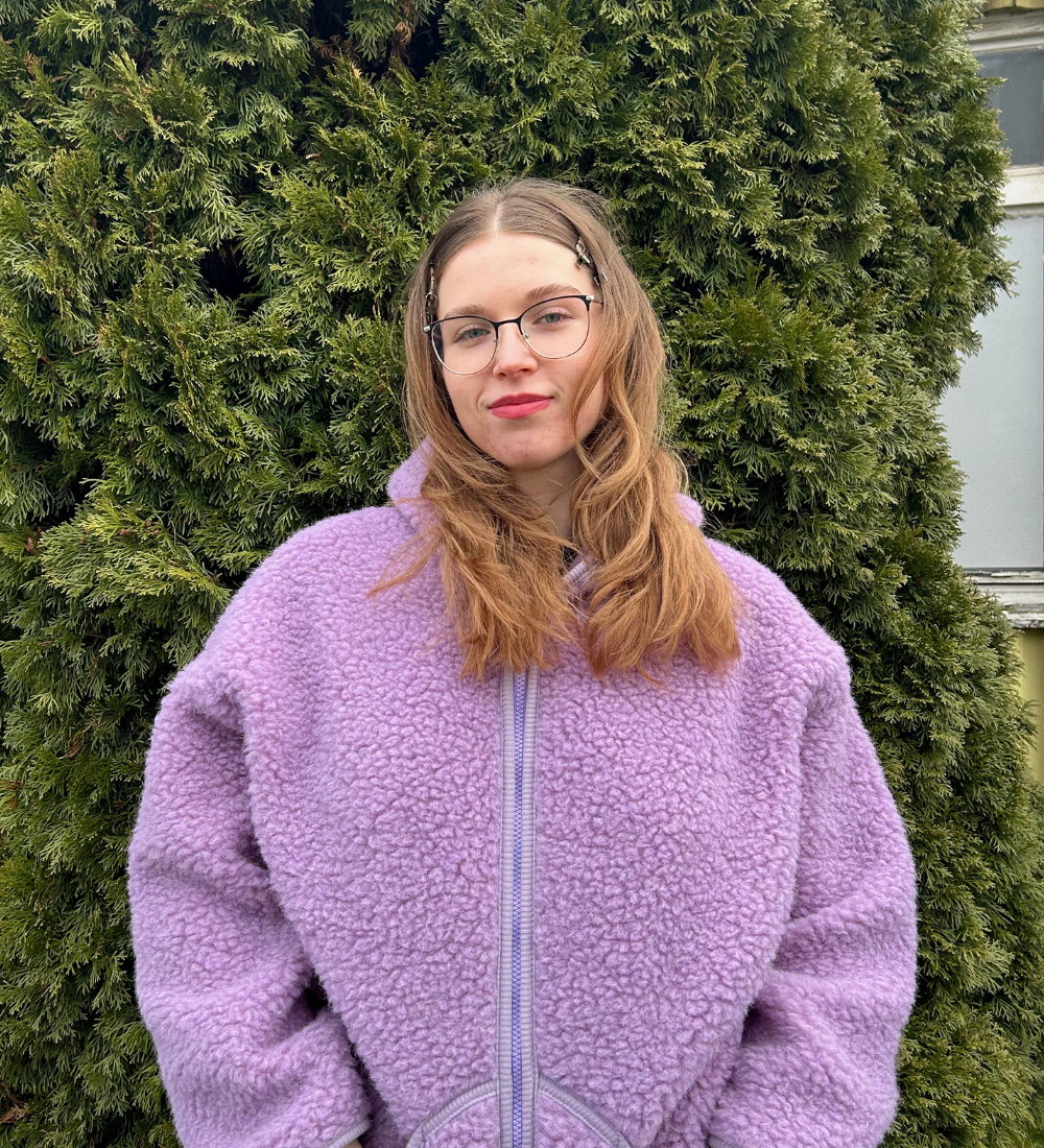 Miś Wełniana kurtka/bluza z kapturem - fiołkowy