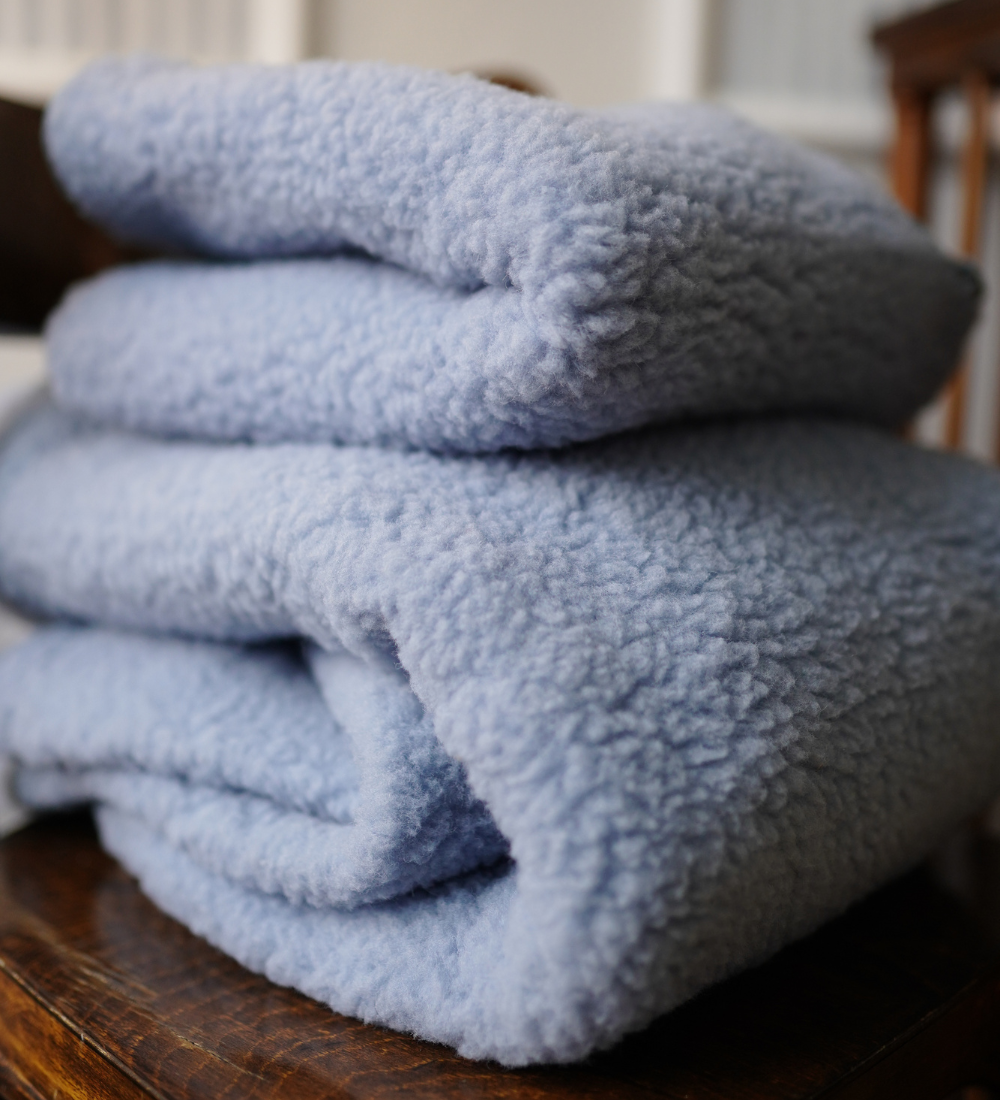 MYRRA Merino wool sherpa fleece - icy