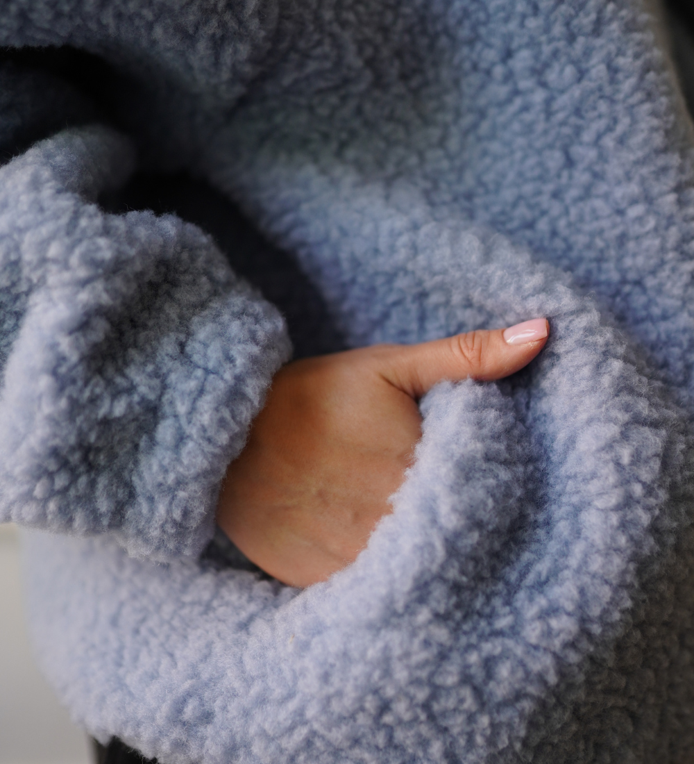 MYRRA Merino wool sherpa fleece - icy