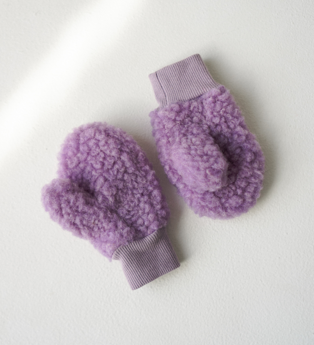 SNO Rękawiczki dziecięce z 100% wełny merino - fiolet