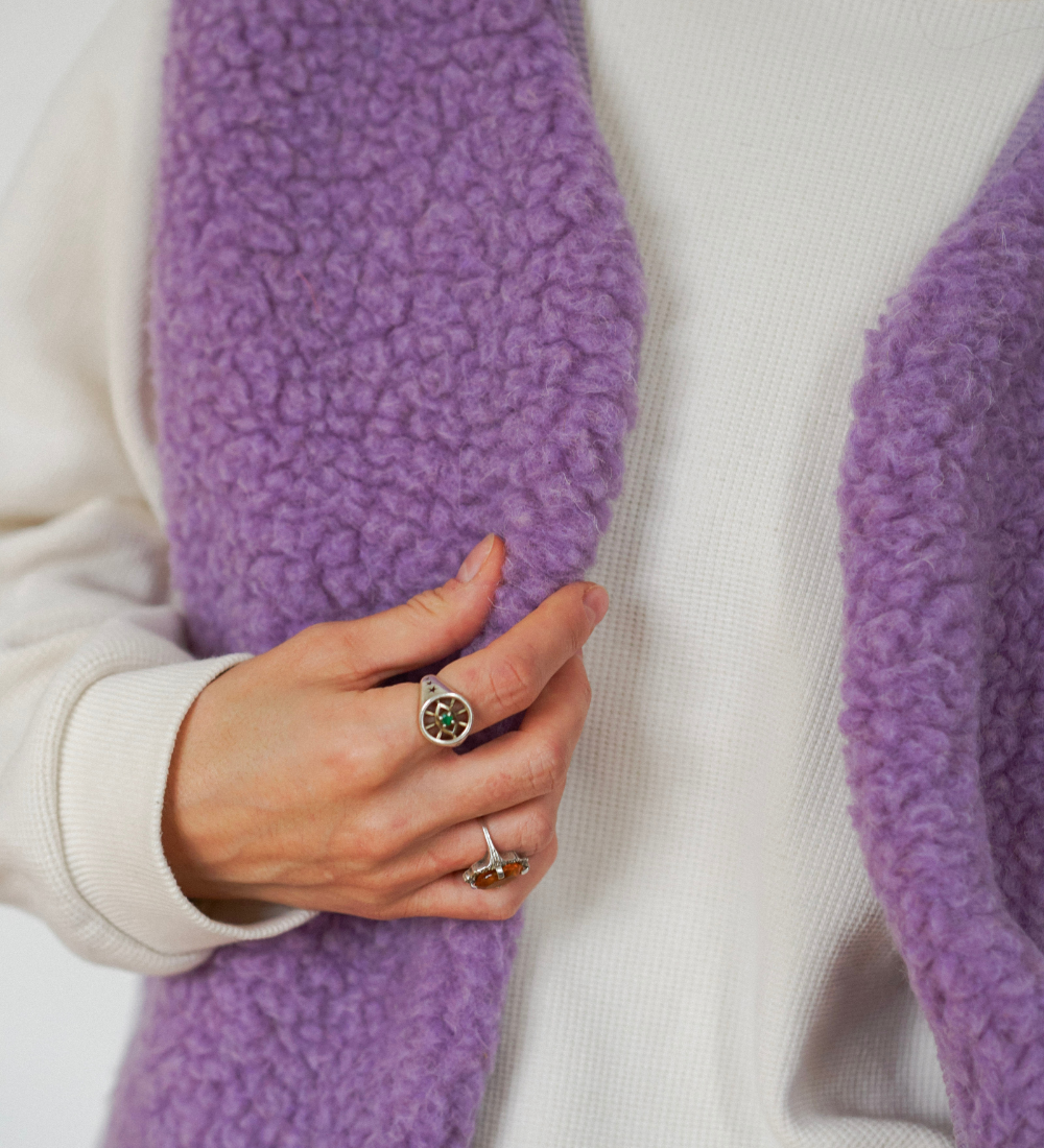 ULV Wełniana kamizelka merino - fiołkowa