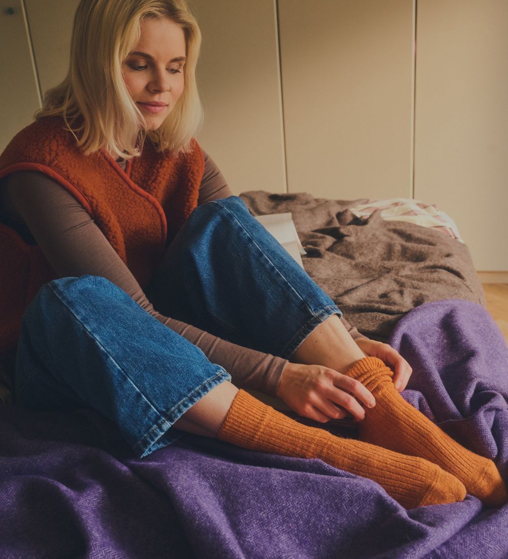 ARNE Sommersocken aus Merinowolle – Hellblau