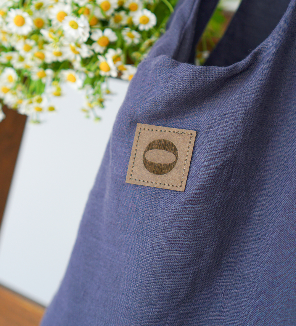 SWOJA Ulubiona torba z lnu, na ramię, na wszystko - nocny granat