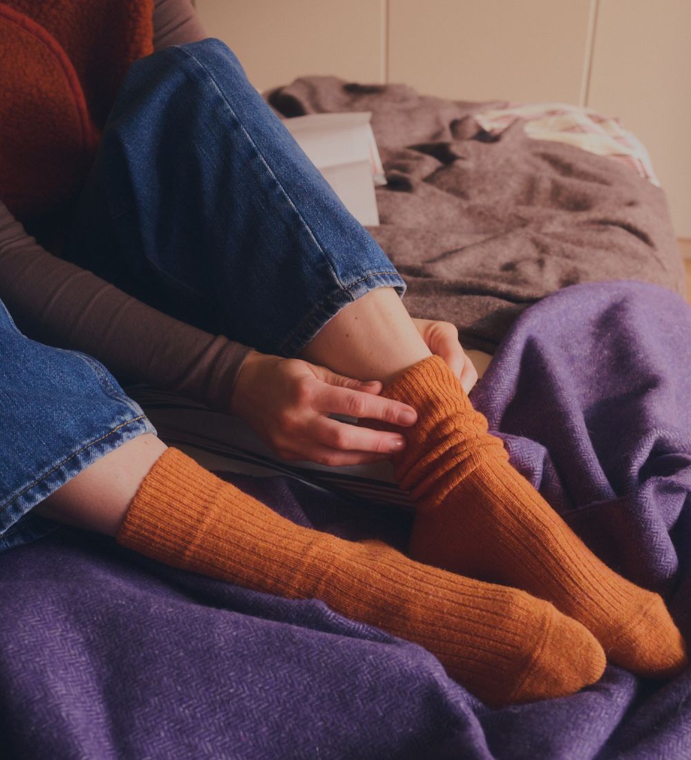 ARNE Sommersocken aus Merinowolle – Hellblau