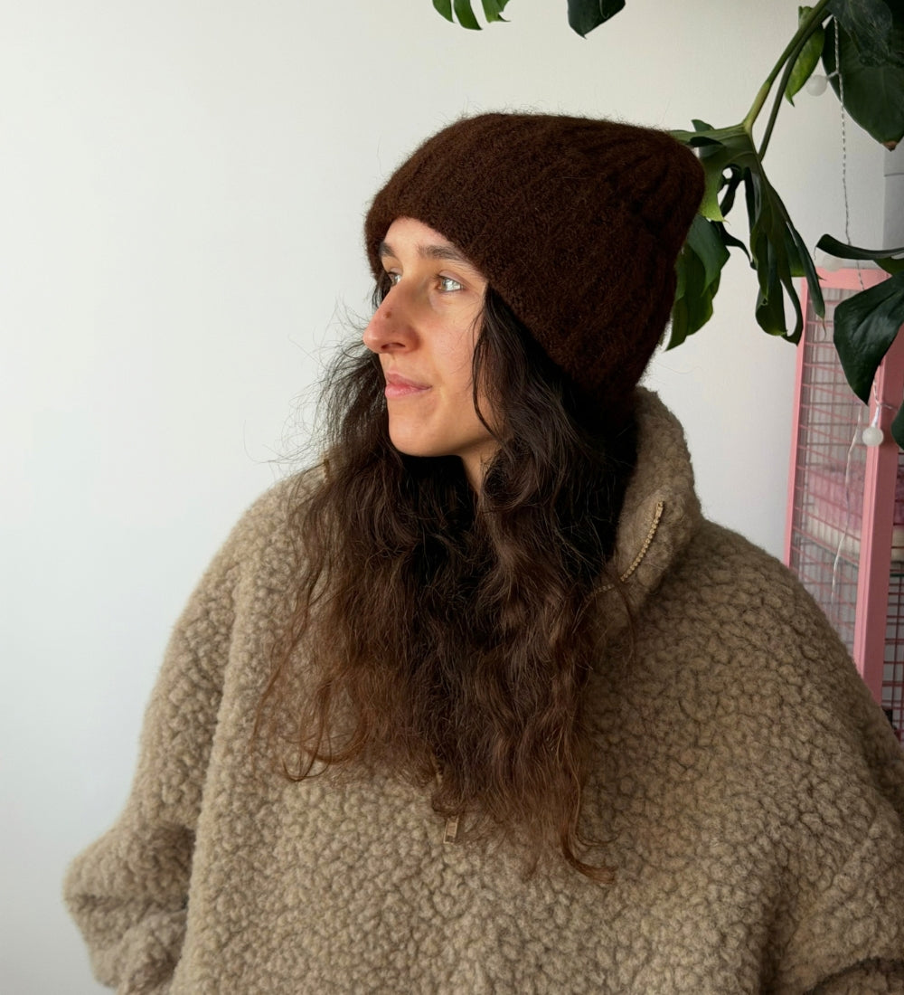 SNUGG Mütze mit Alpaka-Wolle - hafer