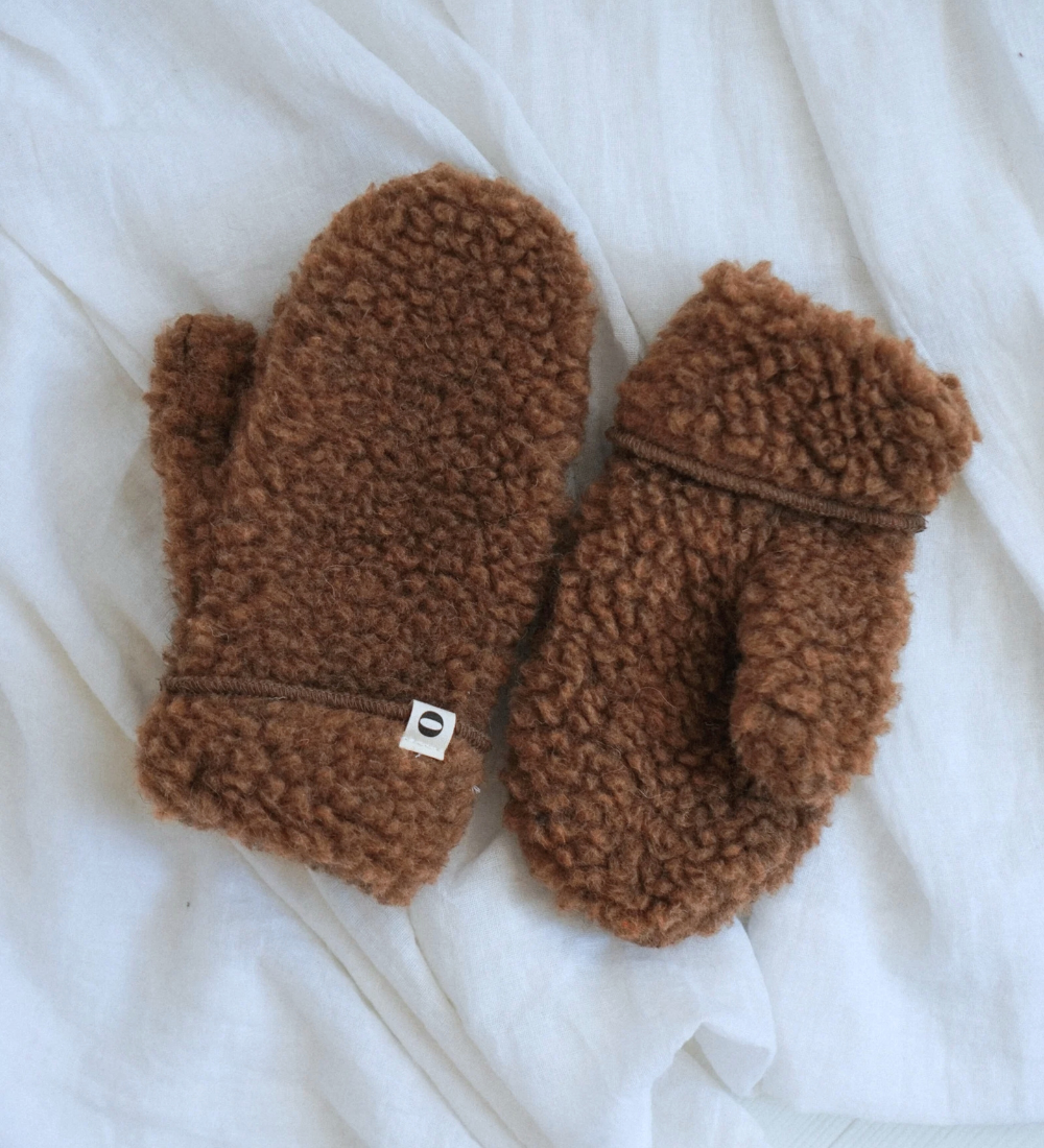 ALPEN Rękawiczki wełniane z merynosa - brązowe