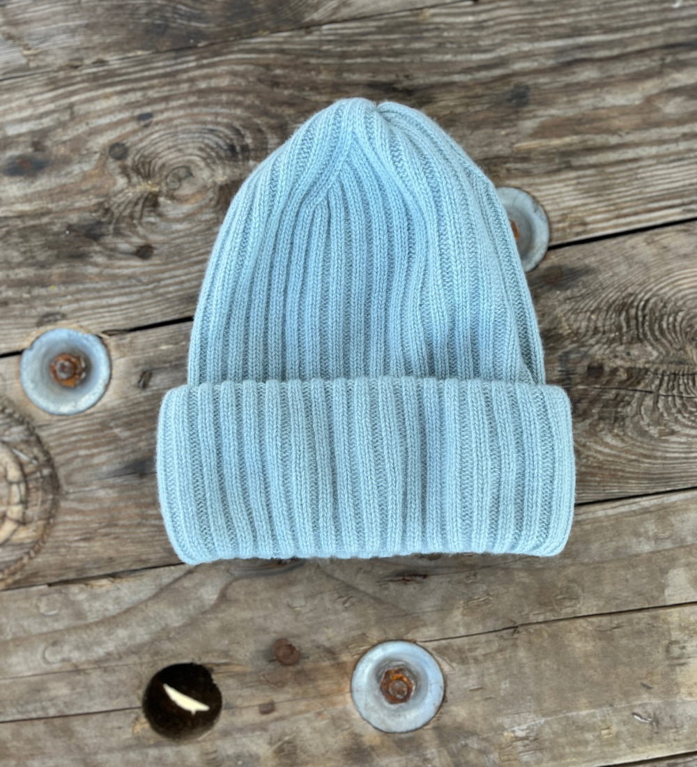 MAREN Czapka z wełny i kaszmiru - błękit