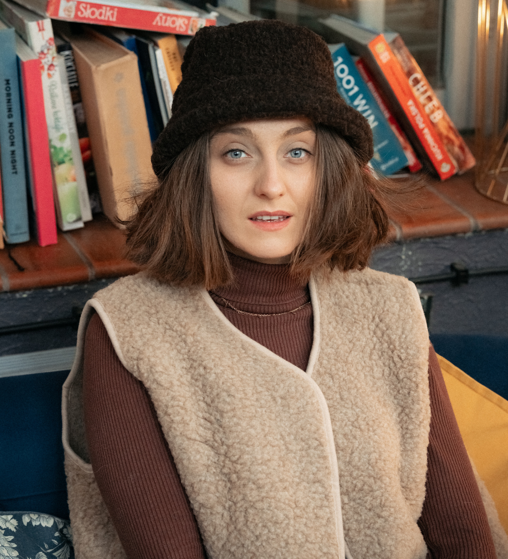 ULV Wełniana kamizelka merino - dębowa