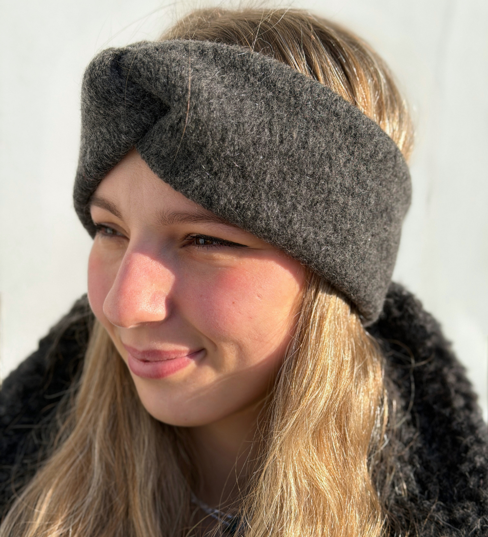 MYSA Opaska z merino i bawełny - grafit