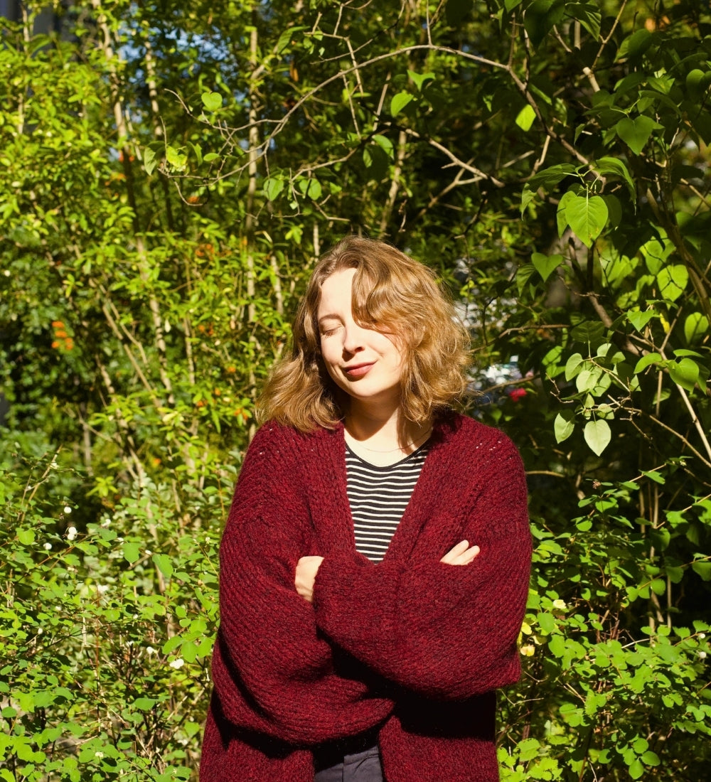ROSA soft merino wool & mohair cardigan - beige