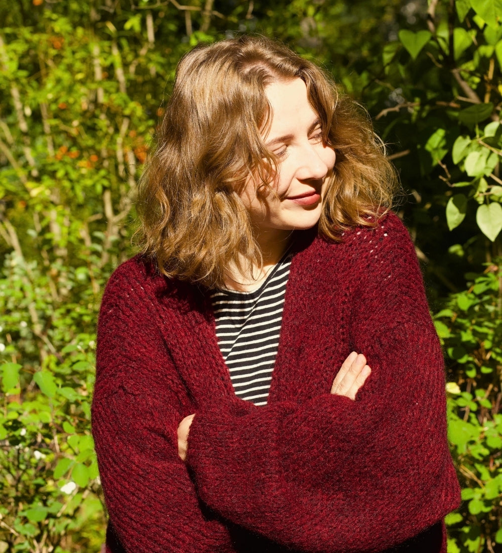 ROSA soft merino wool & mohair cardigan - beige