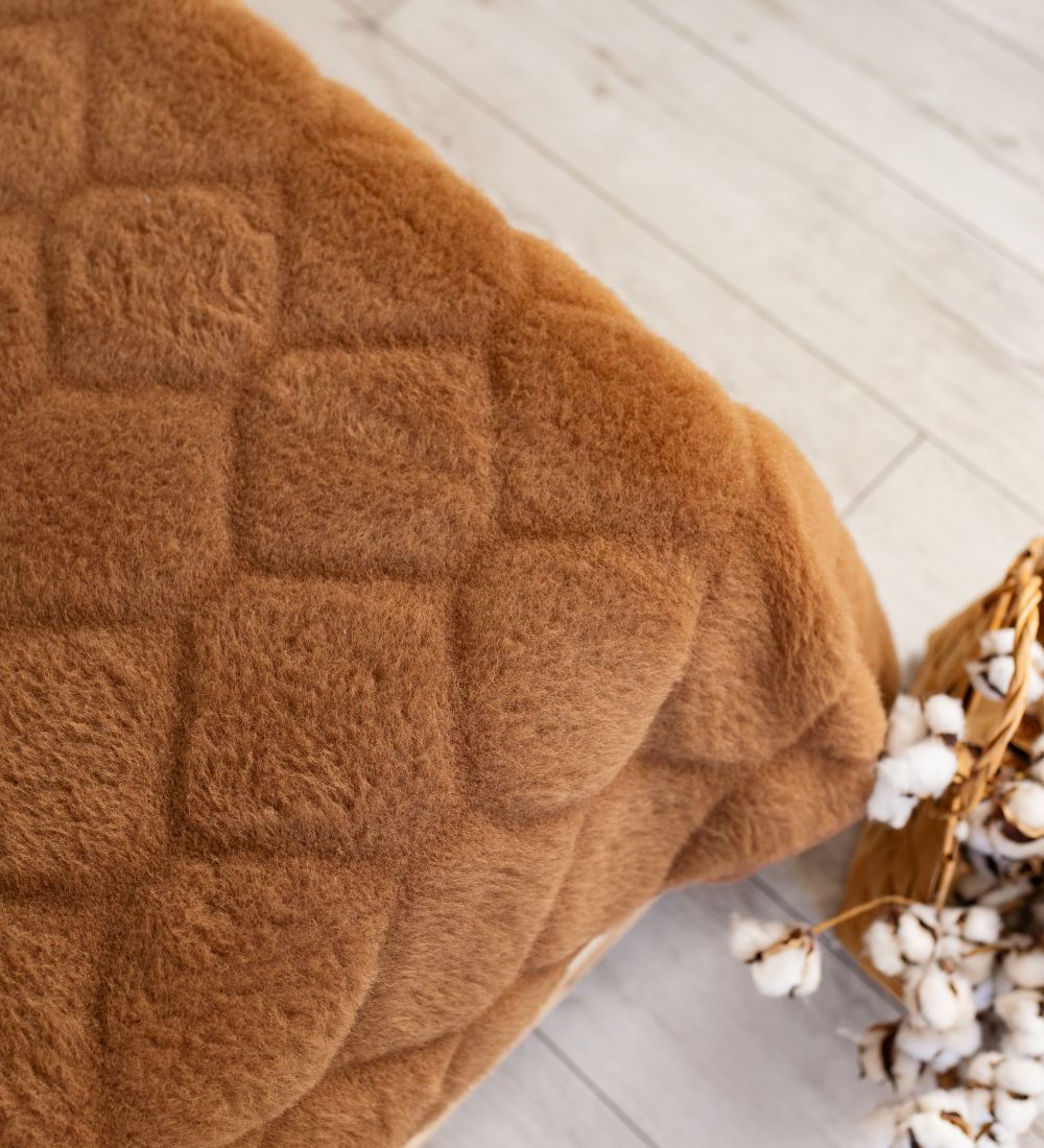 ULL Wełniana kołdra z merynosa i wielbłąda - brązowa