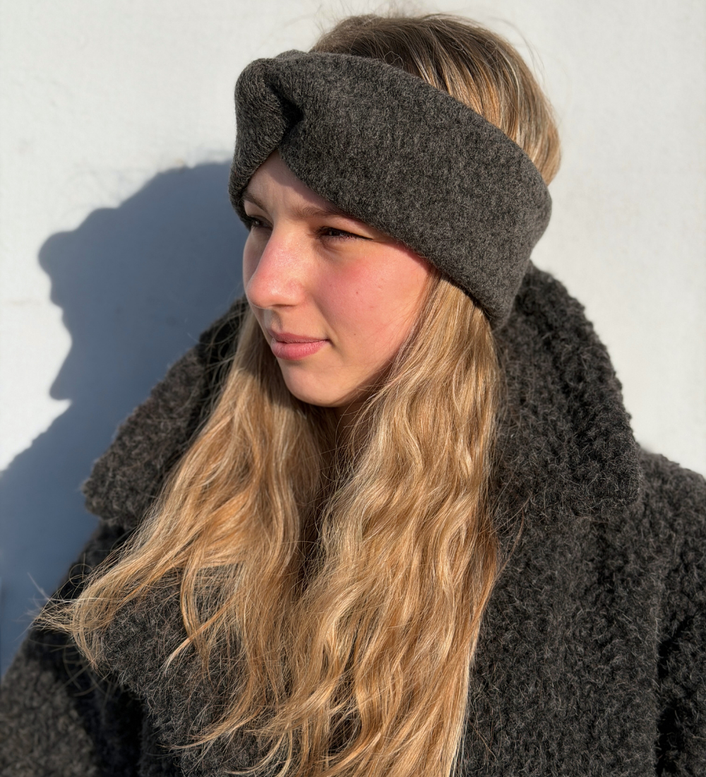 MYSA Opaska z merino i bawełny - grafit