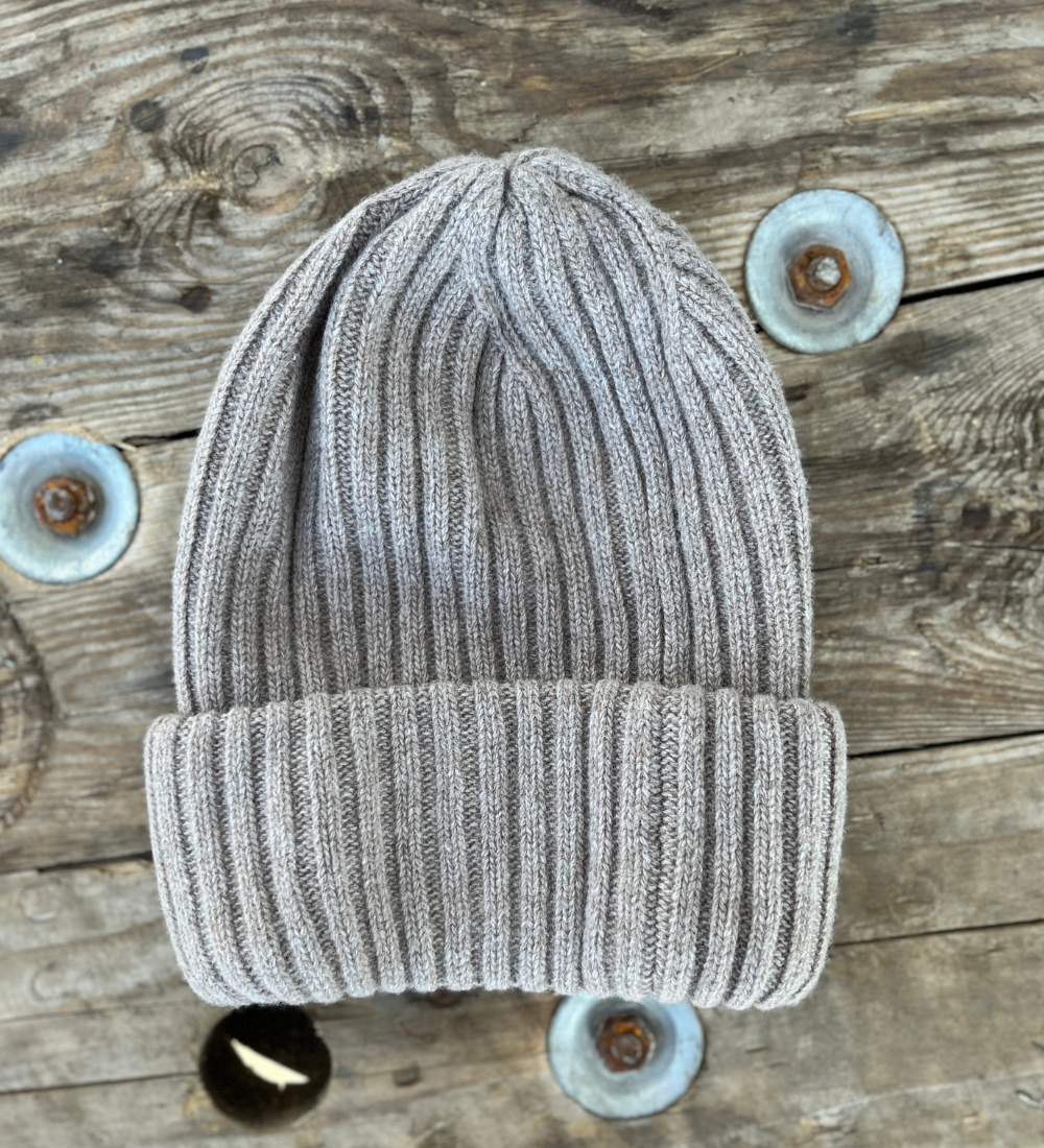 MAREN Czapka z wełny i kaszmiru - ciemny beż