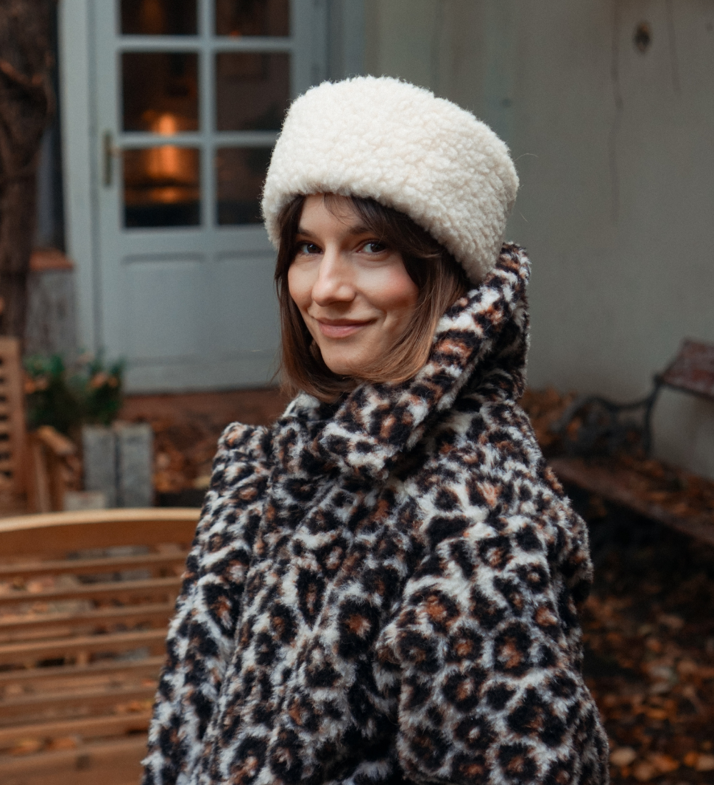 DAGGRY Opaska z wełny merynosa - beżowa