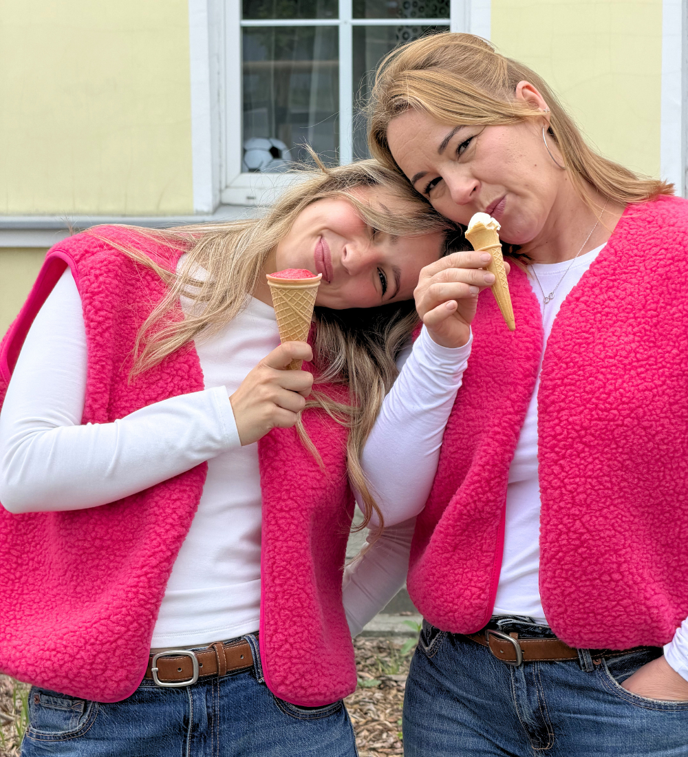 ULV mother & daughter Merino wool gilet