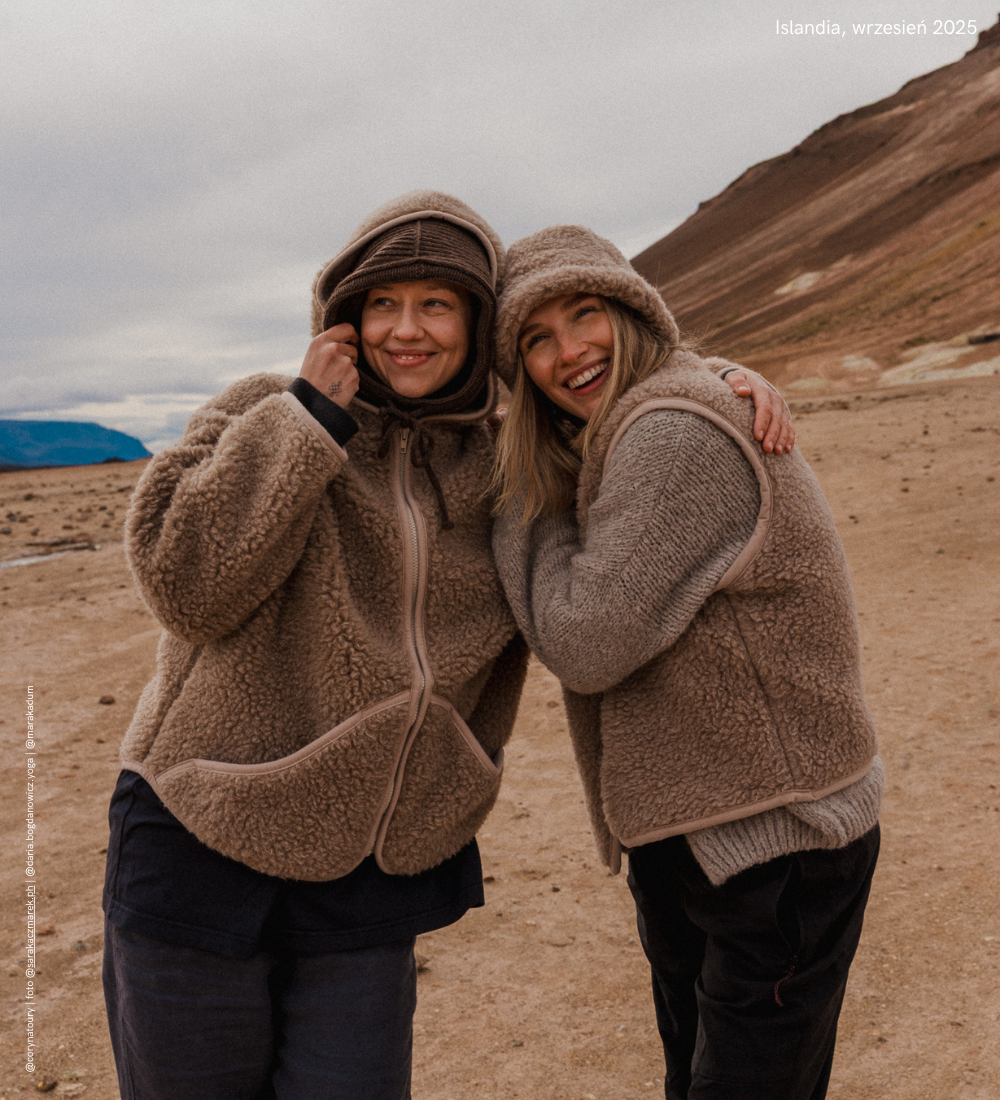 MIŚ Wełniana kurtka/bluza z kapturem - dębowa