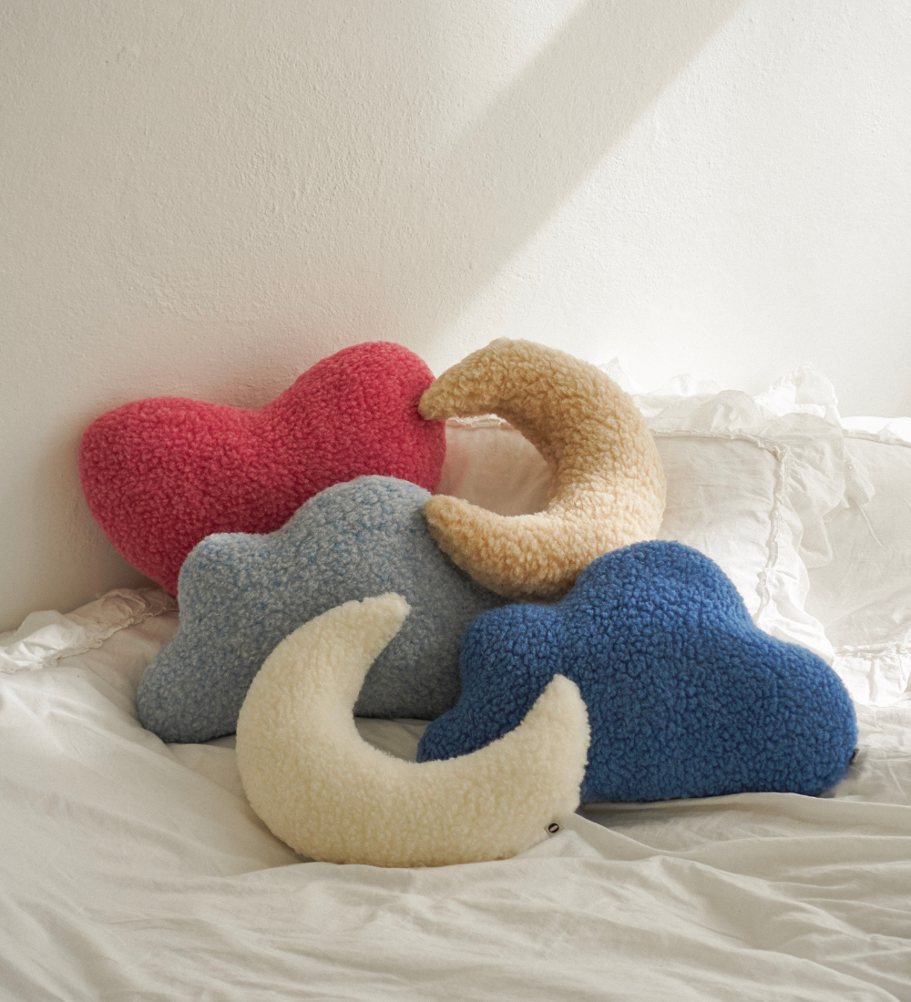 OLI Poduszki dekoracyjne z wełny merino - serce