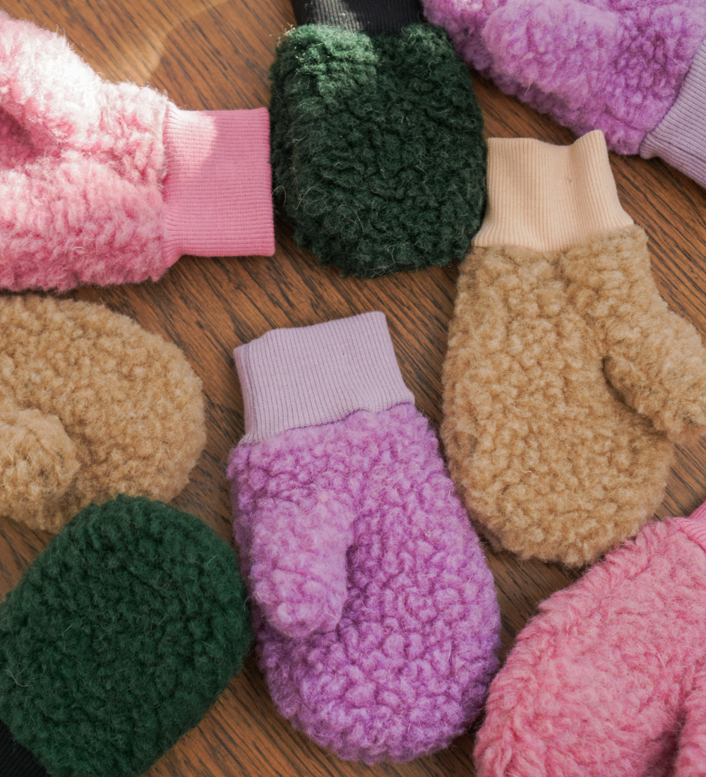 SNO Rękawiczki dziecięce z 100% wełny merino - zielone