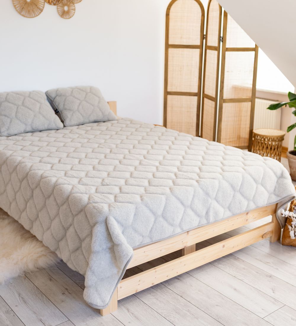 ULL Wełniana kołdra z merynosa i alpaki - szara