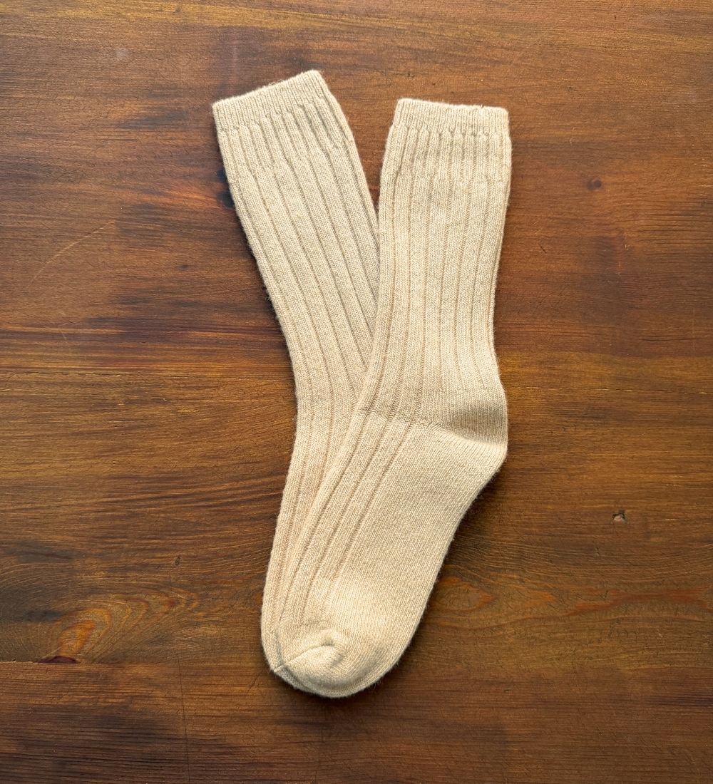 SVEN Skarpety z kaszmirem i merino- beżowe