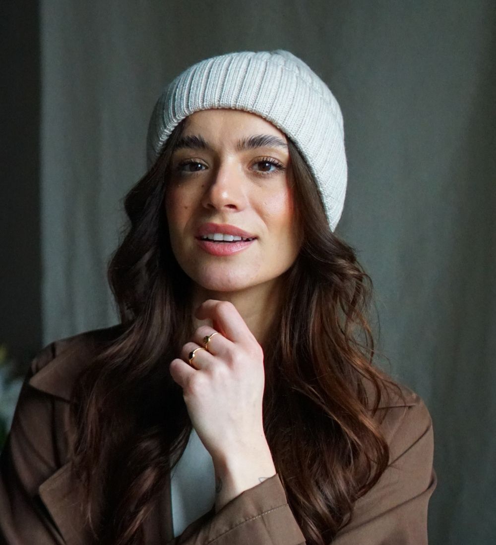 Wełniana czapka merino typu beanie