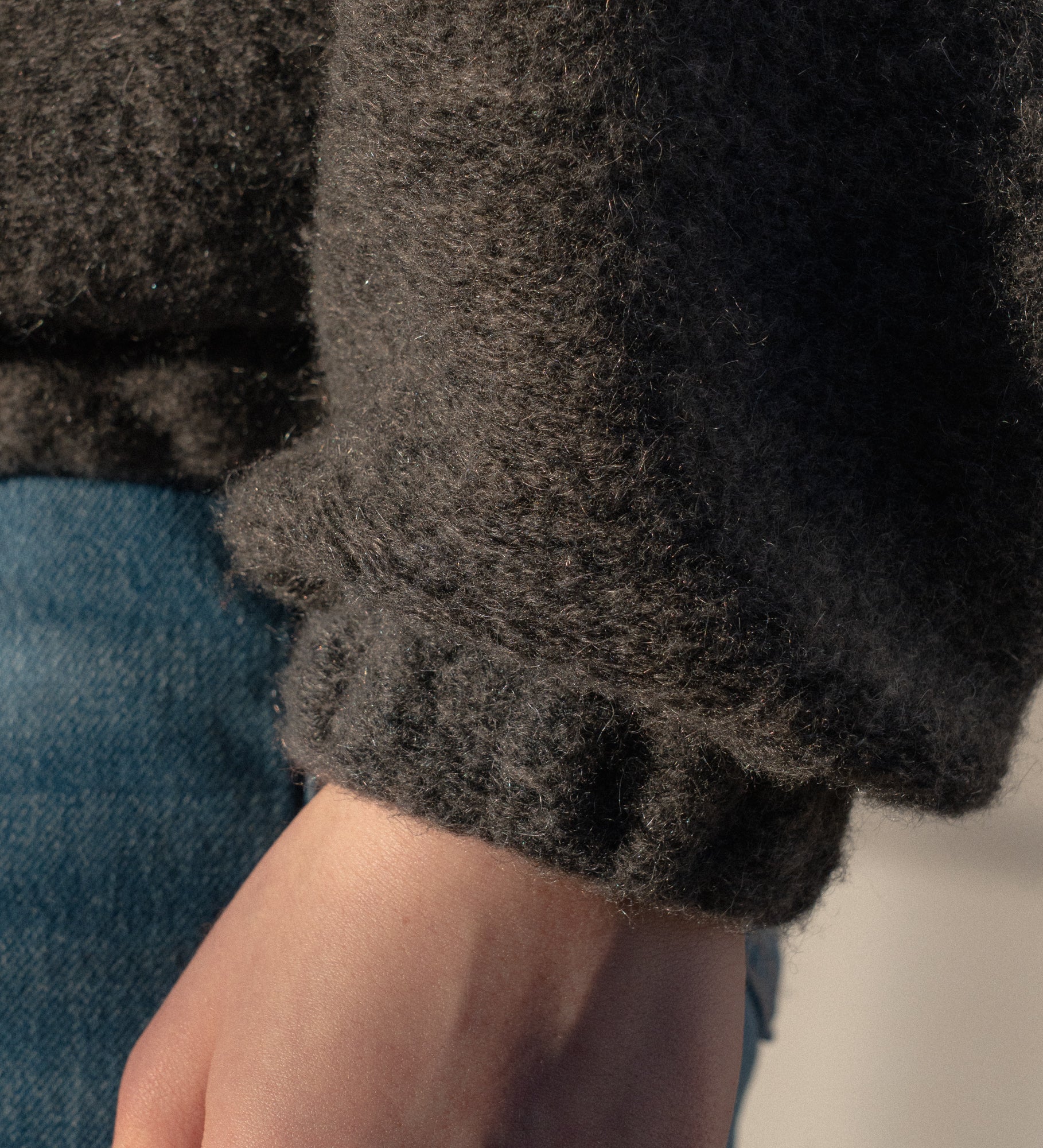 RIVIA Lightweight merino wool & cotton bomber jacket - graphite