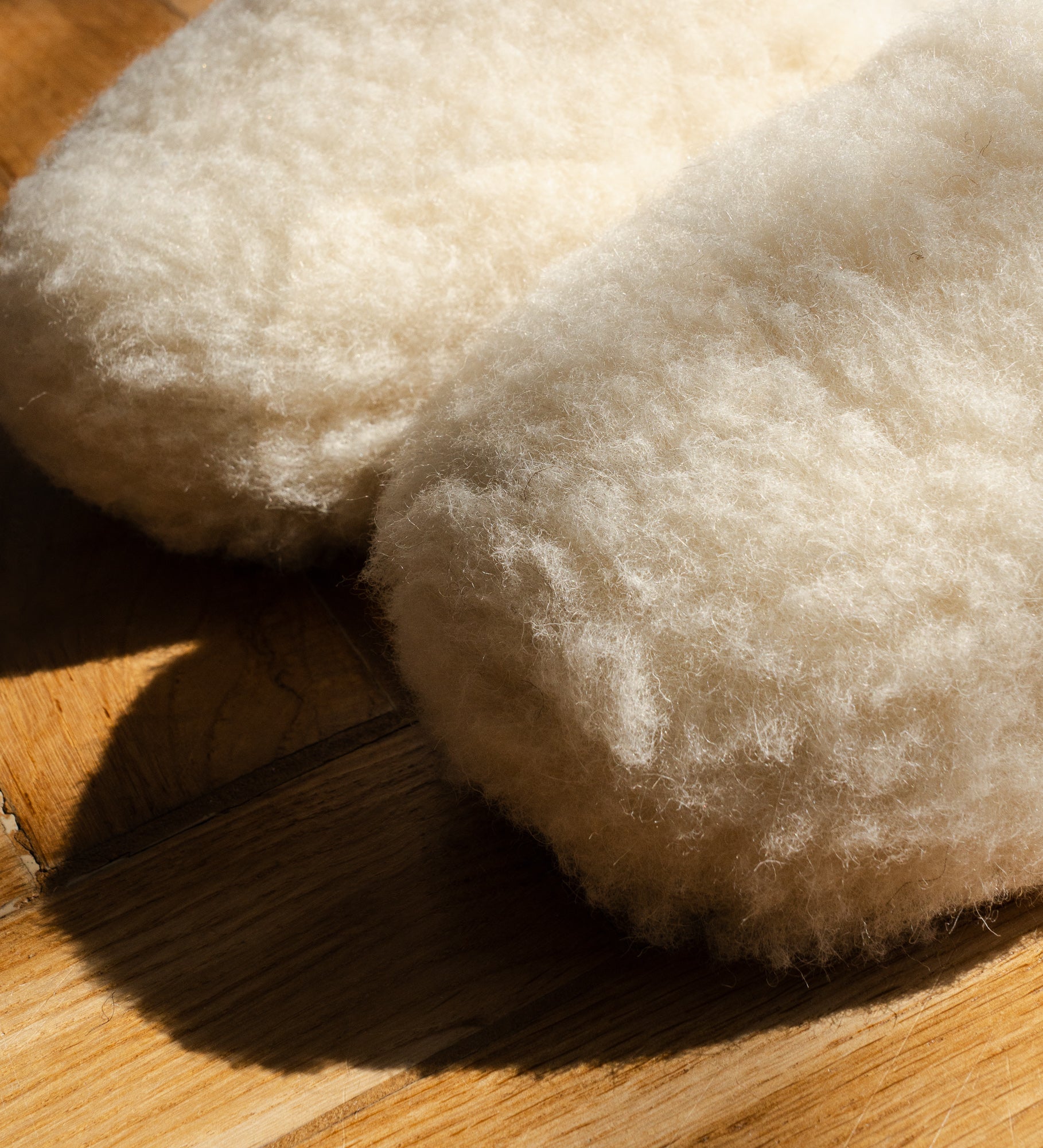 MILA wool slippers wsuwane - ecru