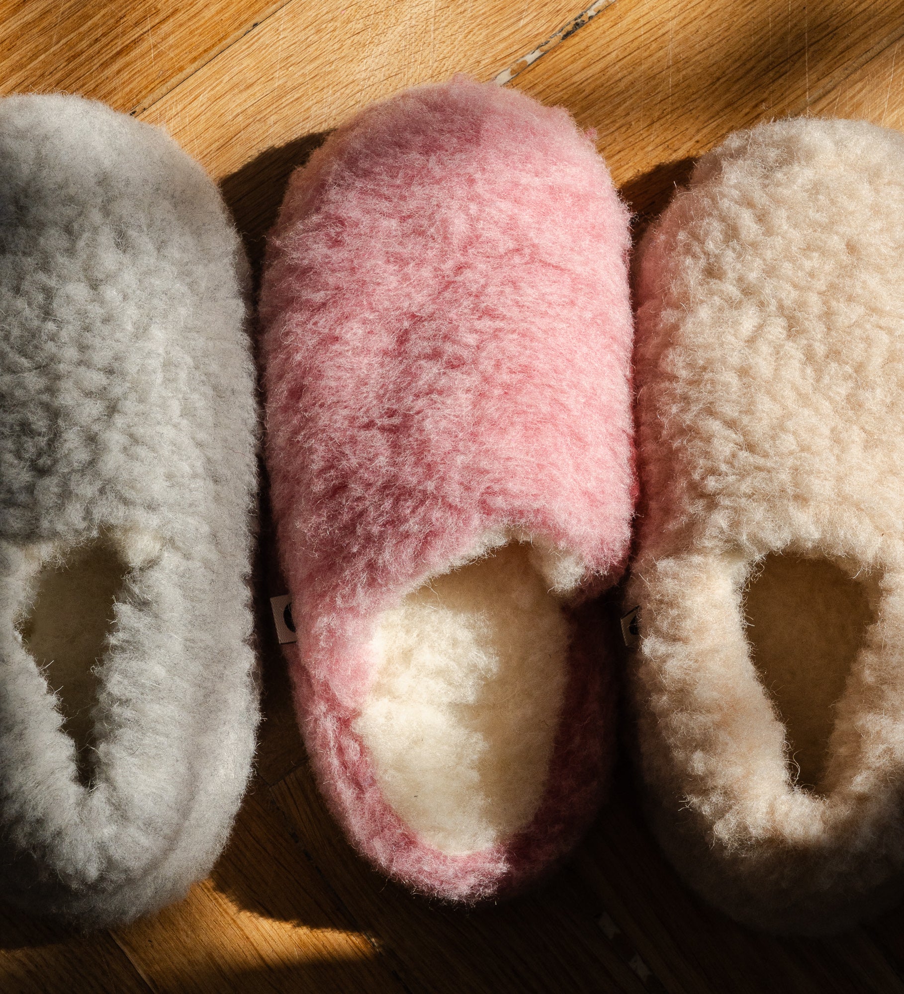 MILA wool slippers wsuwane - rose