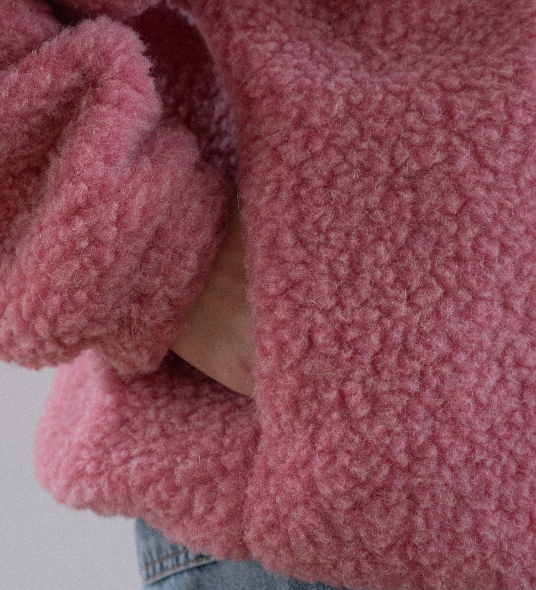 MYRRA Polar sherpa z wełny merino - różowy