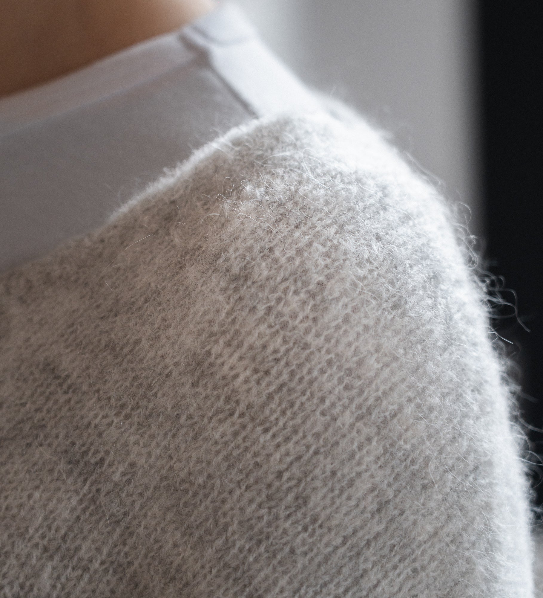 GEMMA 2.0 Lekki sweter z wełną i moherem - szary