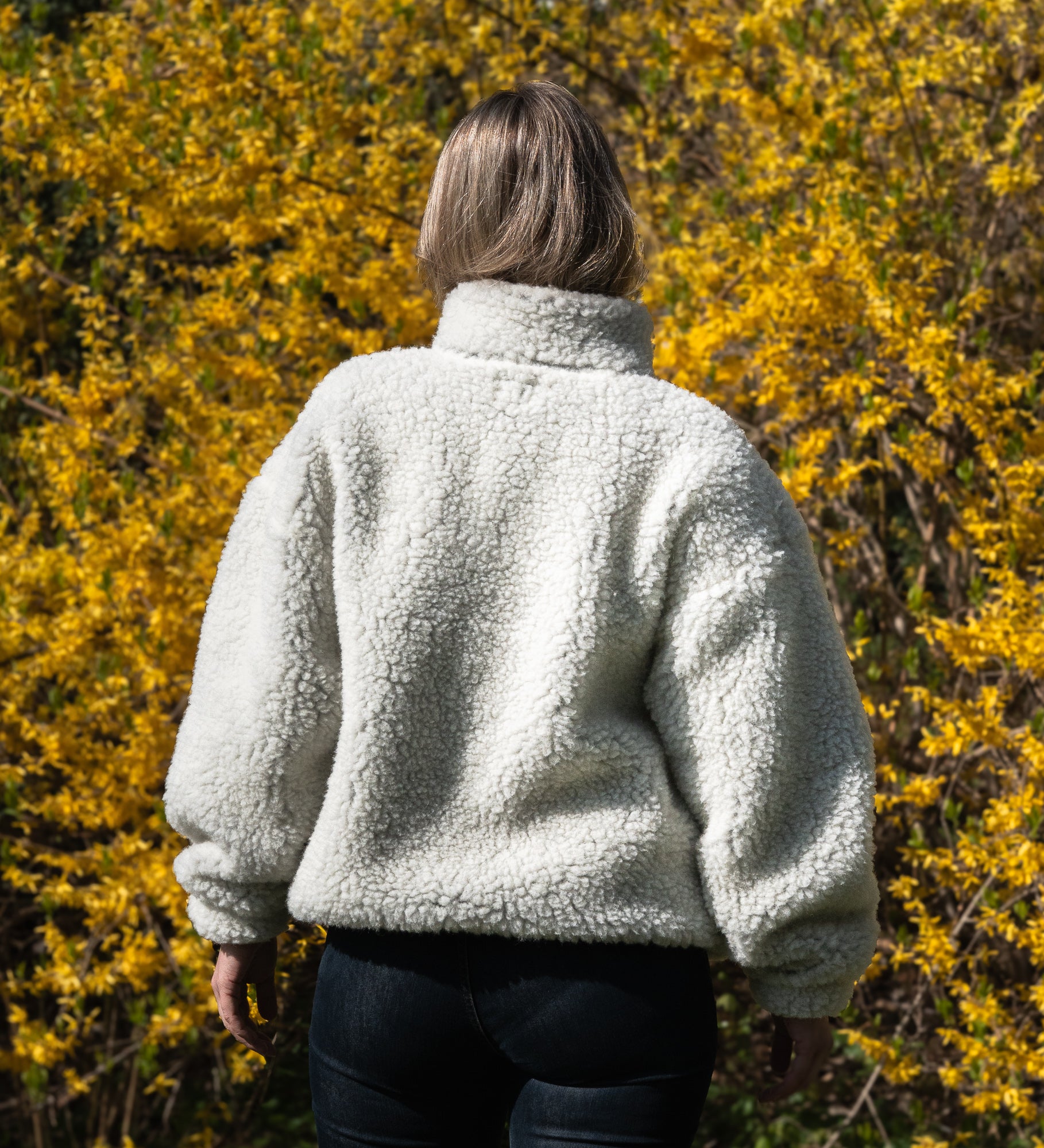 MYRRA Polar sherpa z wełny merino - miś polarny