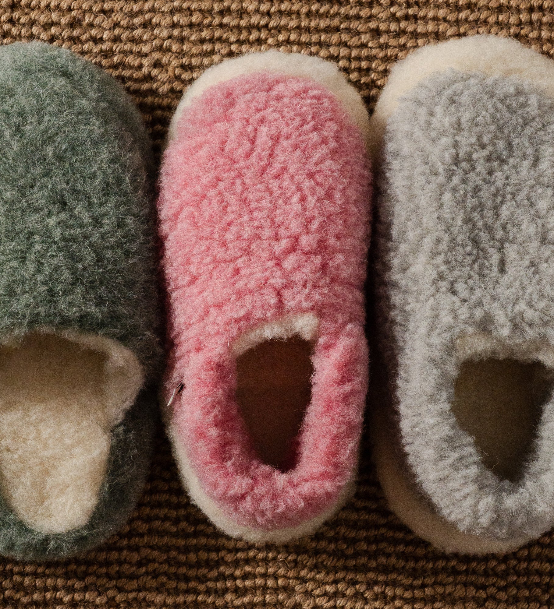 ALMA wool slippers - rose