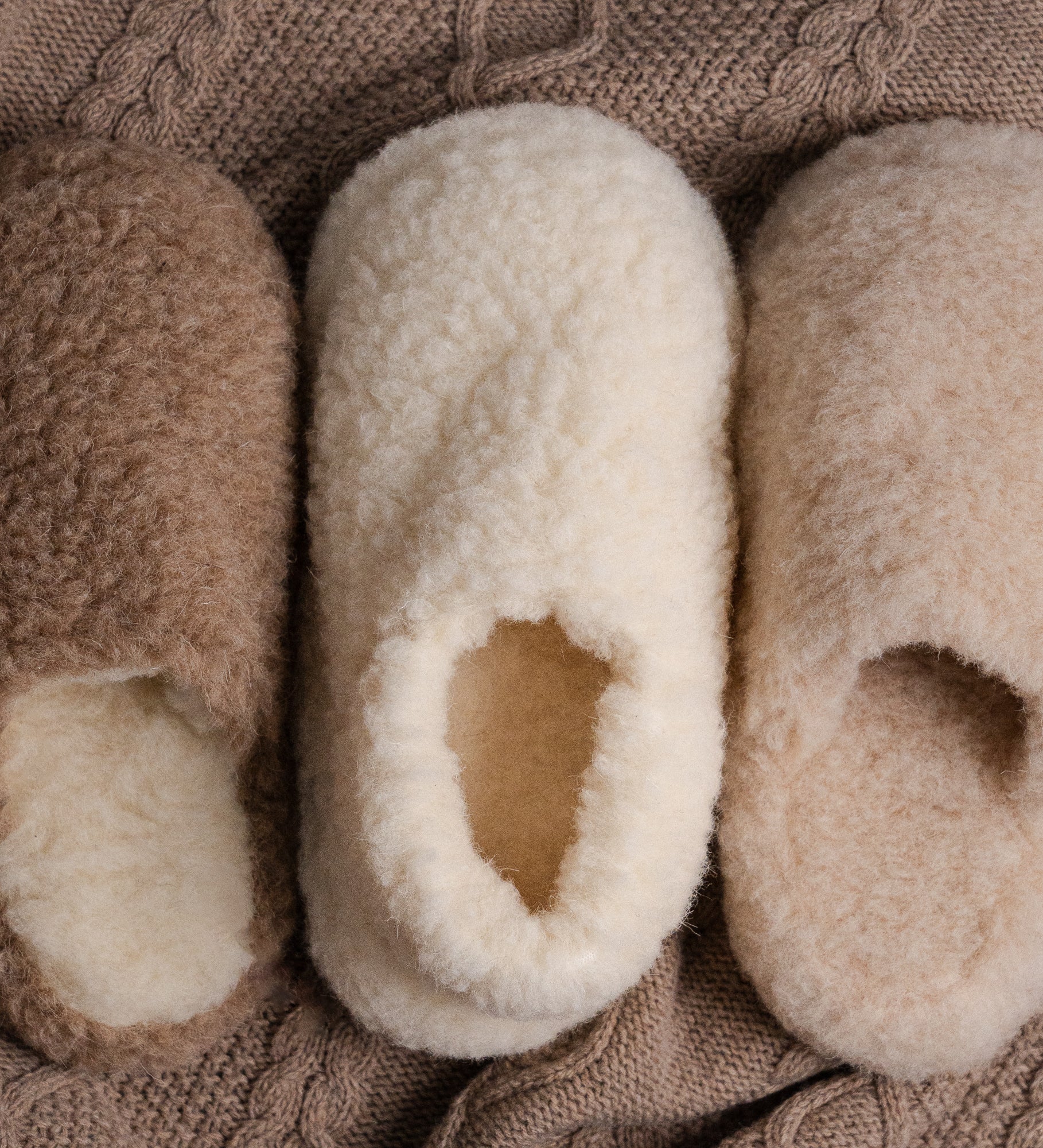 ALMA wool slippers - ecru