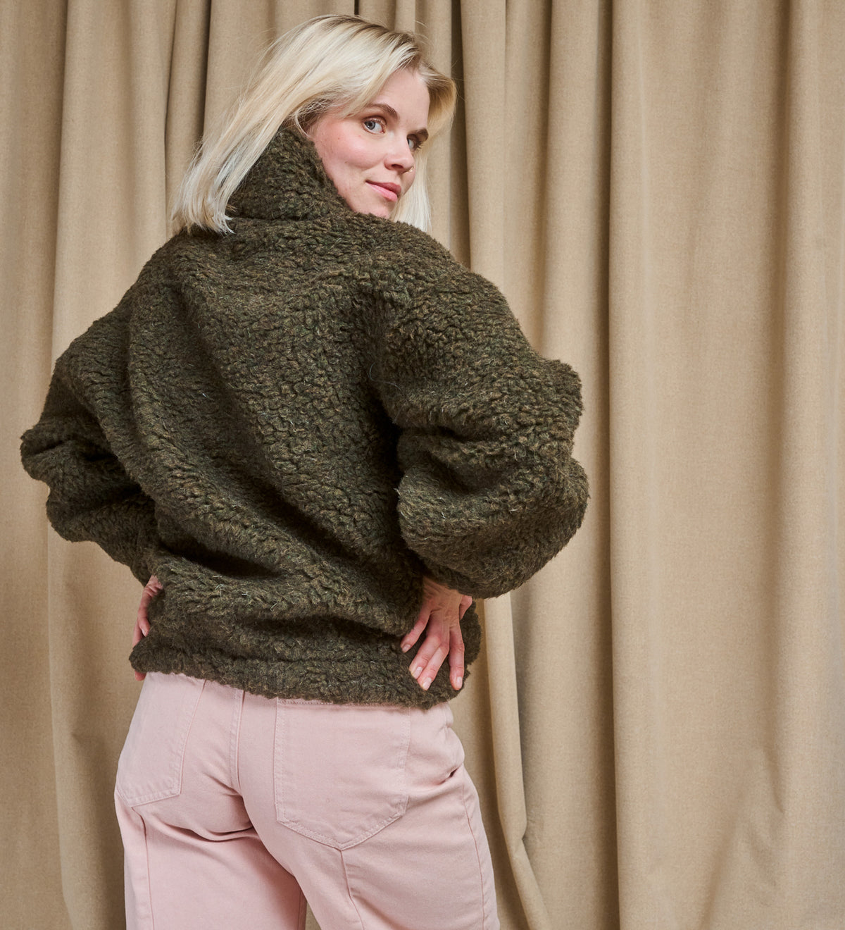 MYRRA Polar sherpa z wełny merino - leśne runo