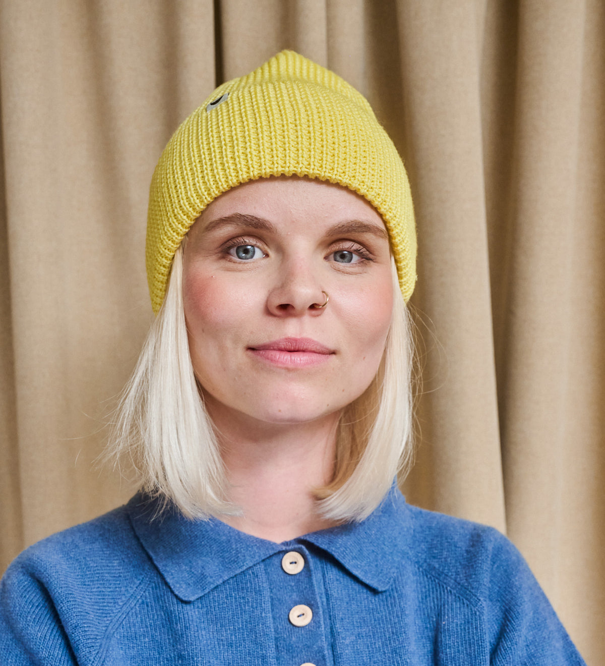 SIGRID women's 100% merino wool hat - blue