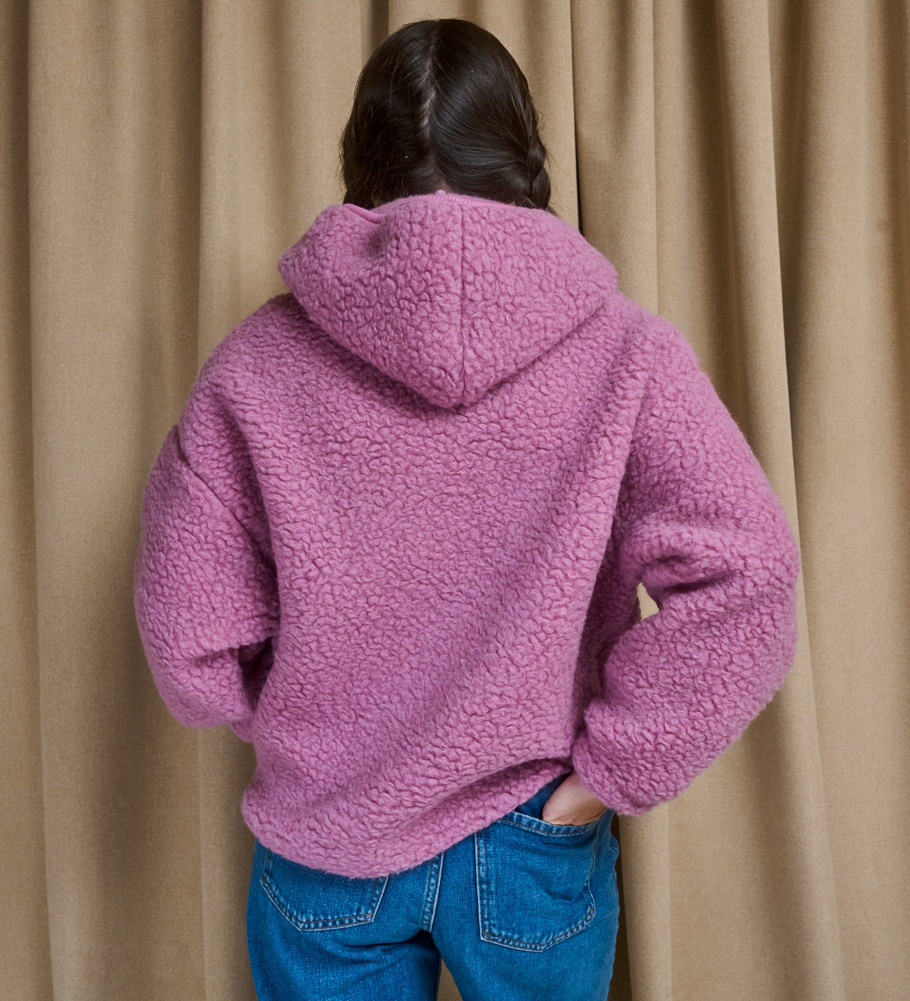 MIŚ wool hooded jacket - ecru
