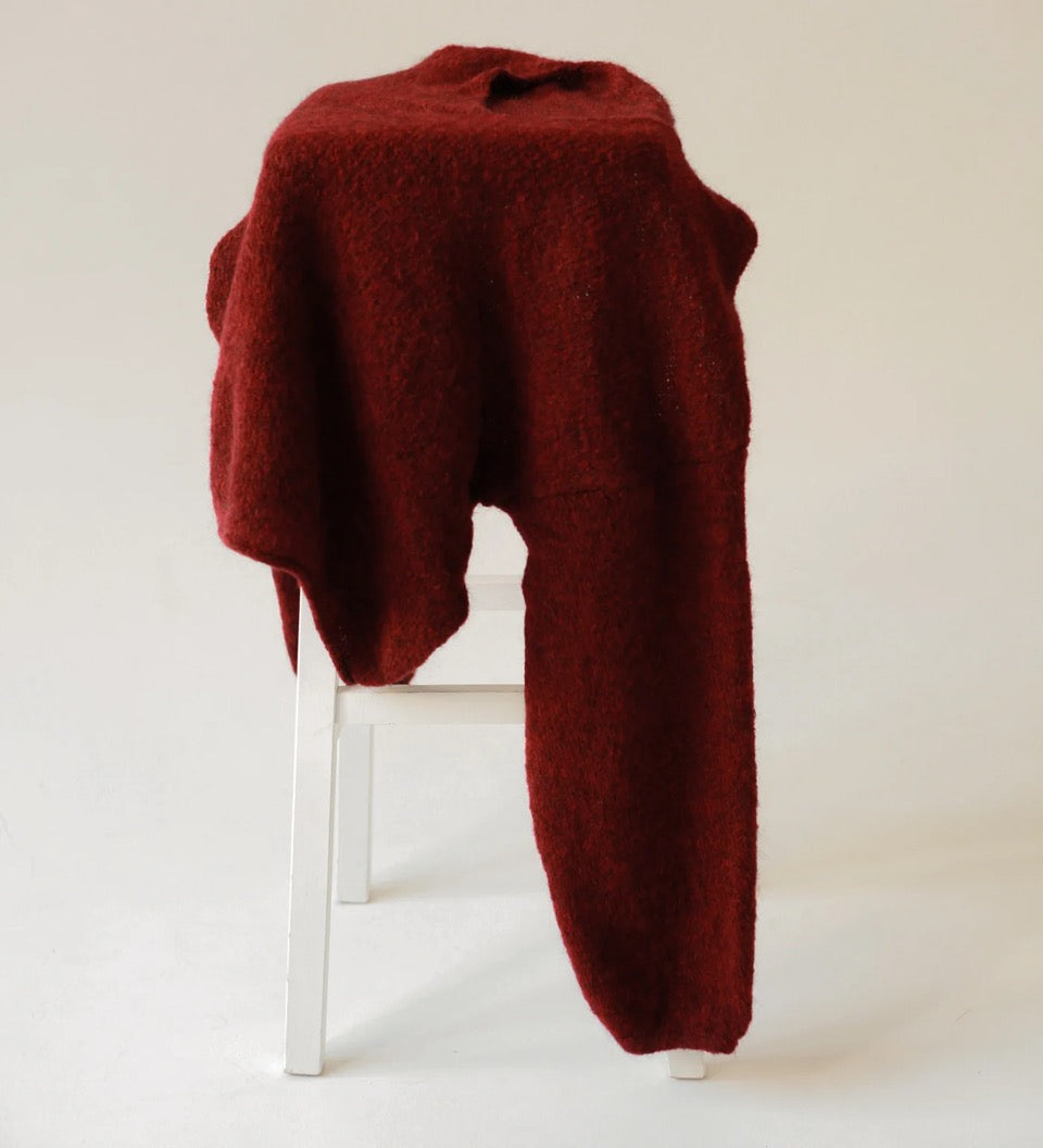 GEMMA Leichter Pullover mit Wolle und Mohair – Bordeaux