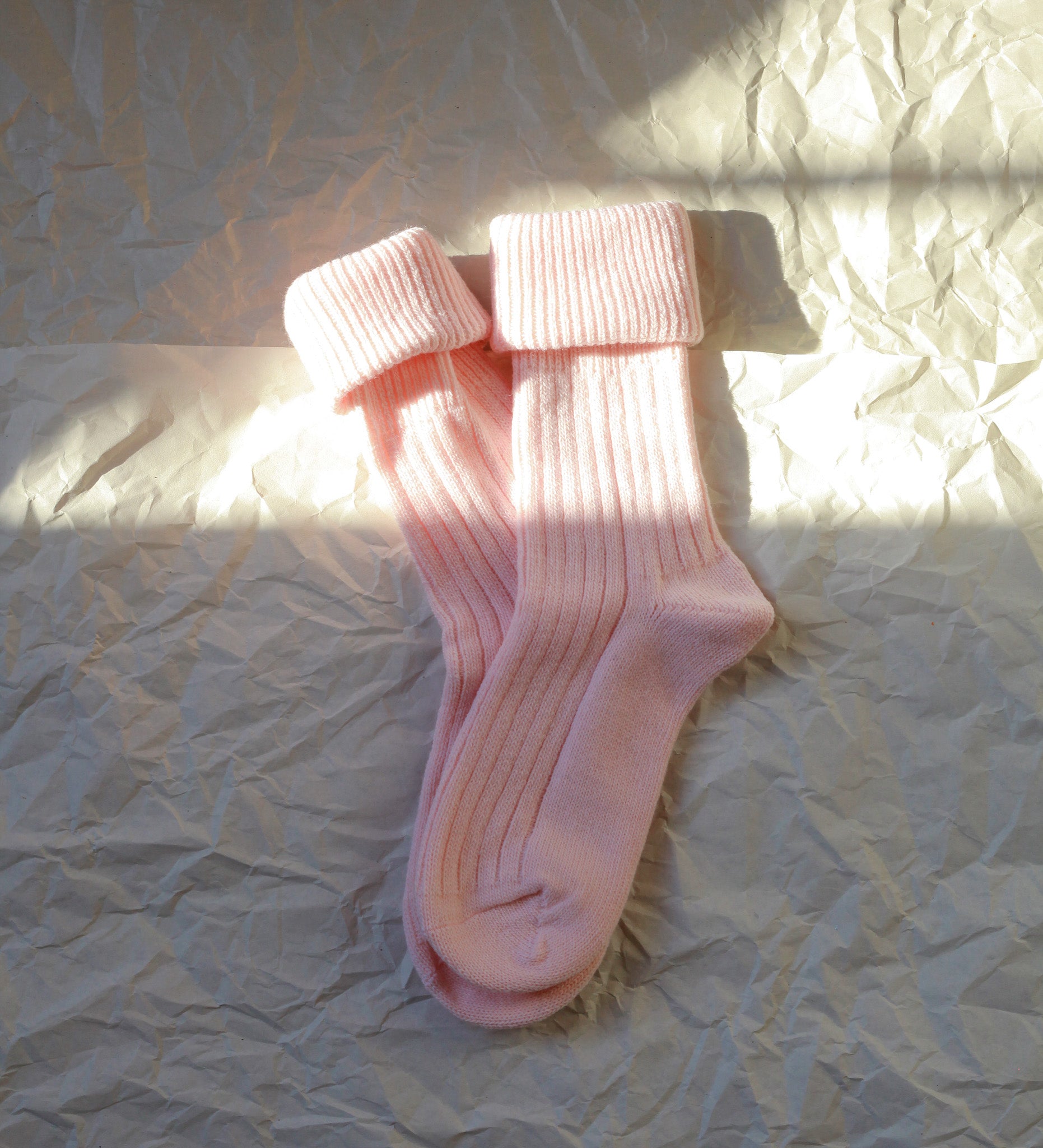 ERIK Skarpetki merynos bezuciskowe - jasny róż