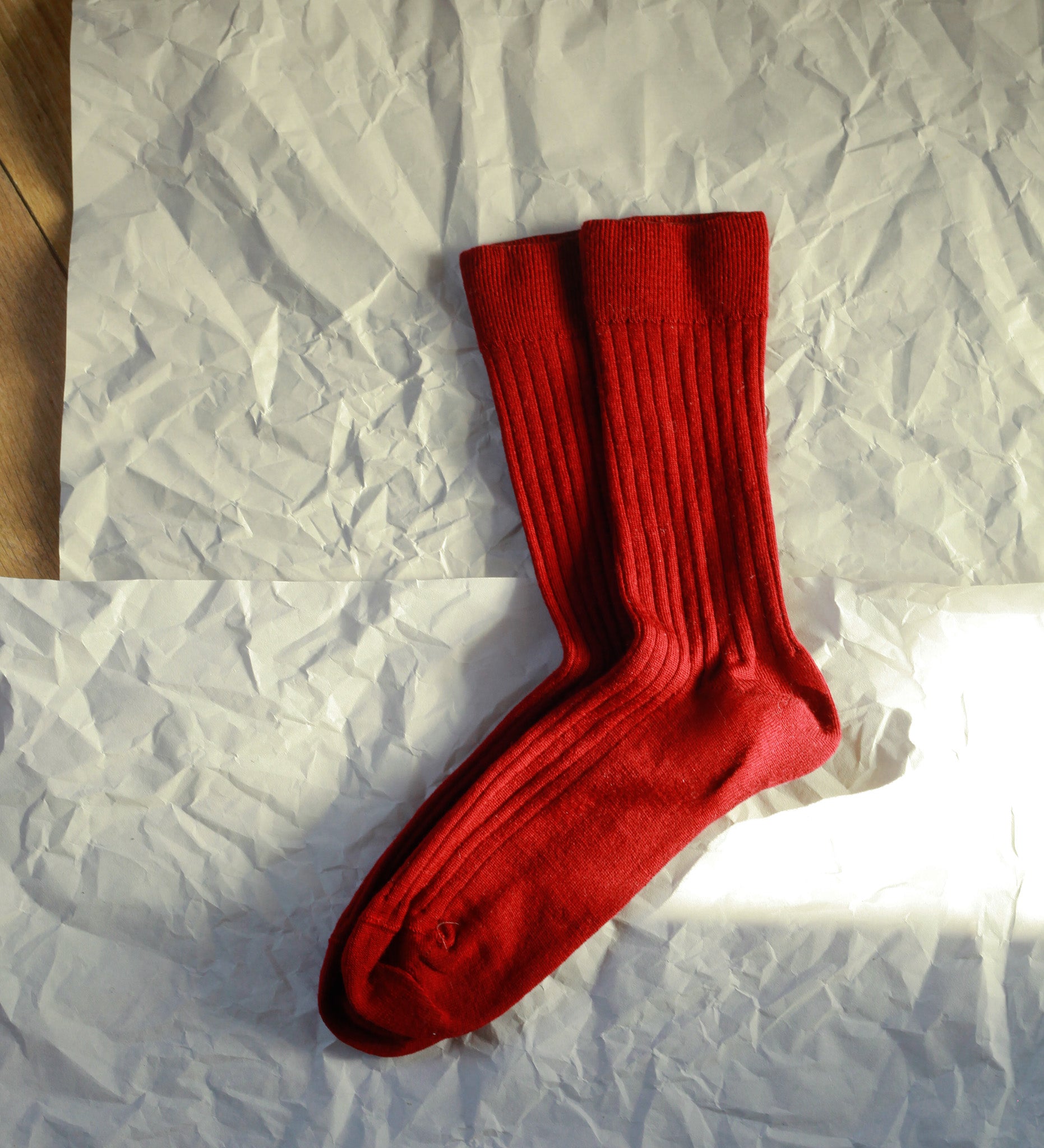 LARS Skarpety merino klasyczne w prążki - bordowe