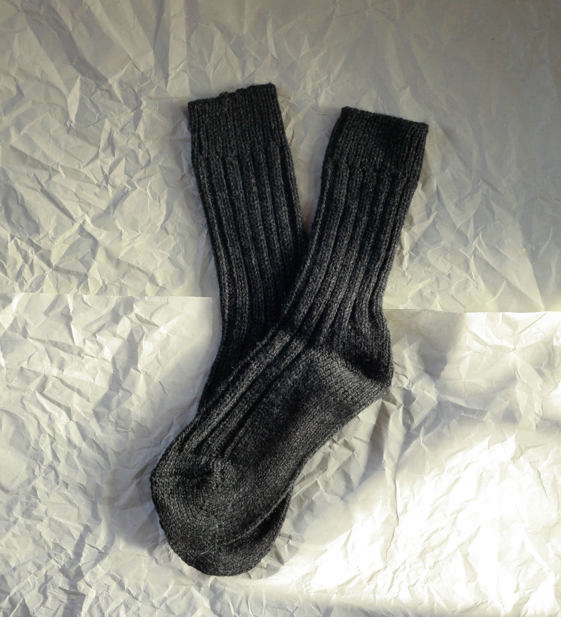 BJORN Skarpety wełniane z wełny alpaki i owczej- czarne