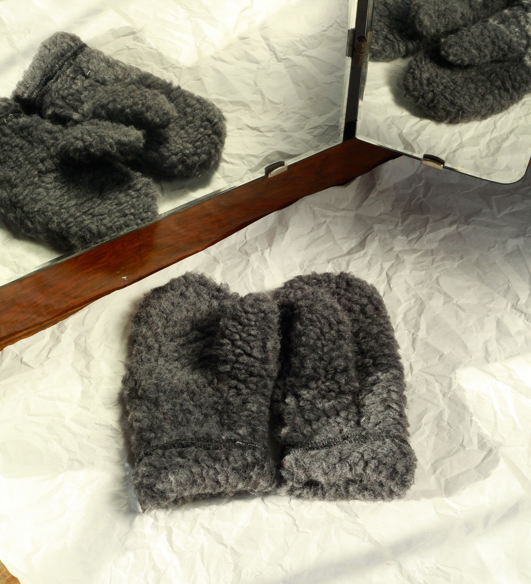 ALPEN Rękawiczki wełniane z merynosa - grafitowe