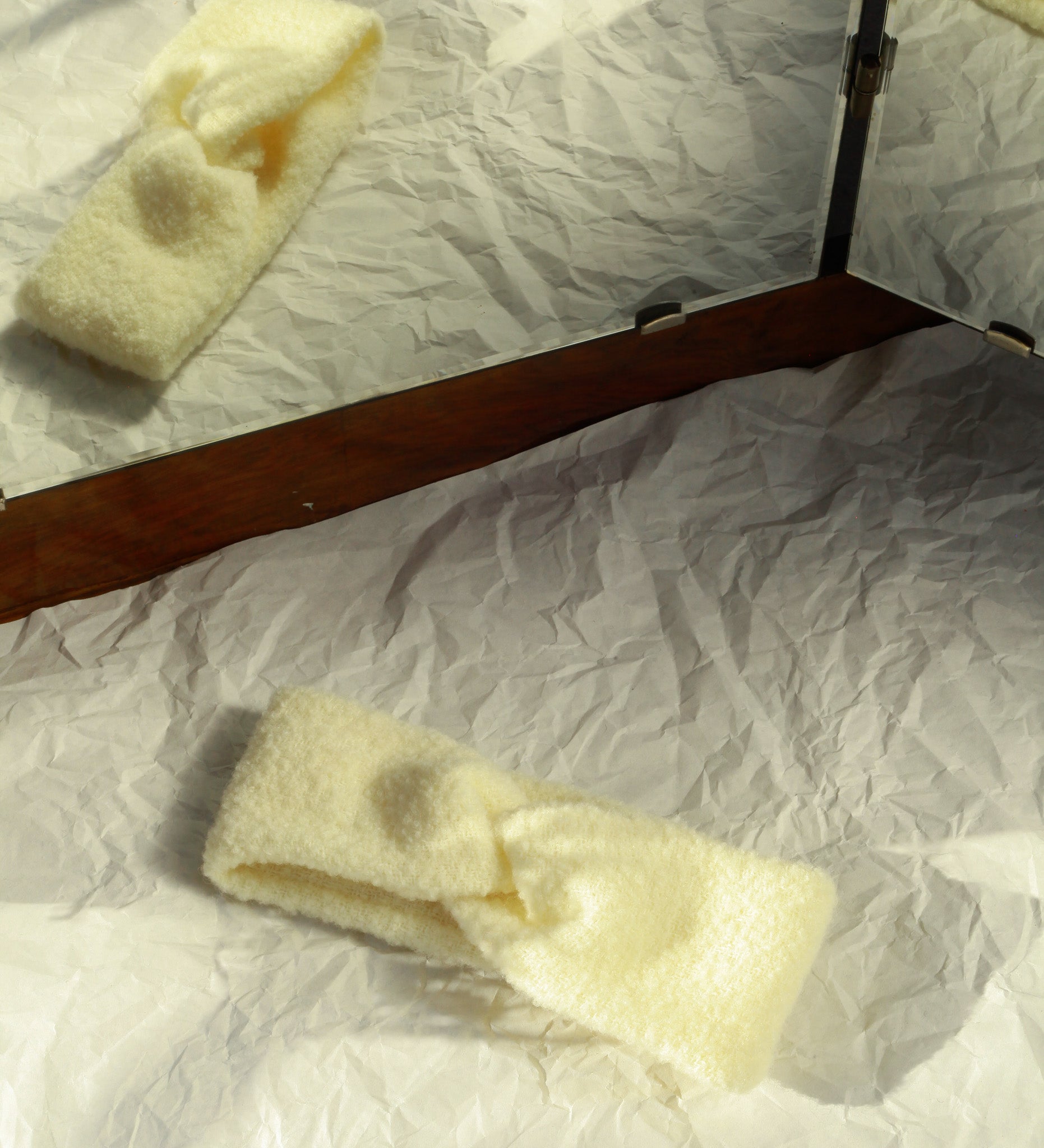 ELLA Opaska z wełny merynosa boucle - ercu