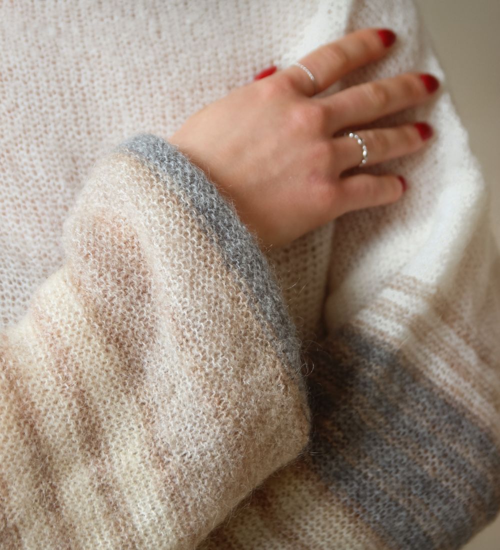Lekki sweter z moherem i wełną w trzech kolorach