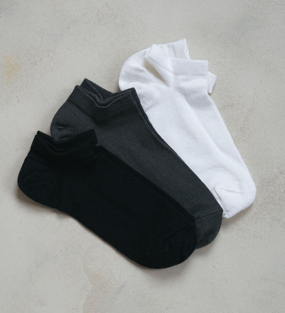 Niskie skarpety z wełny merino 3-pak
