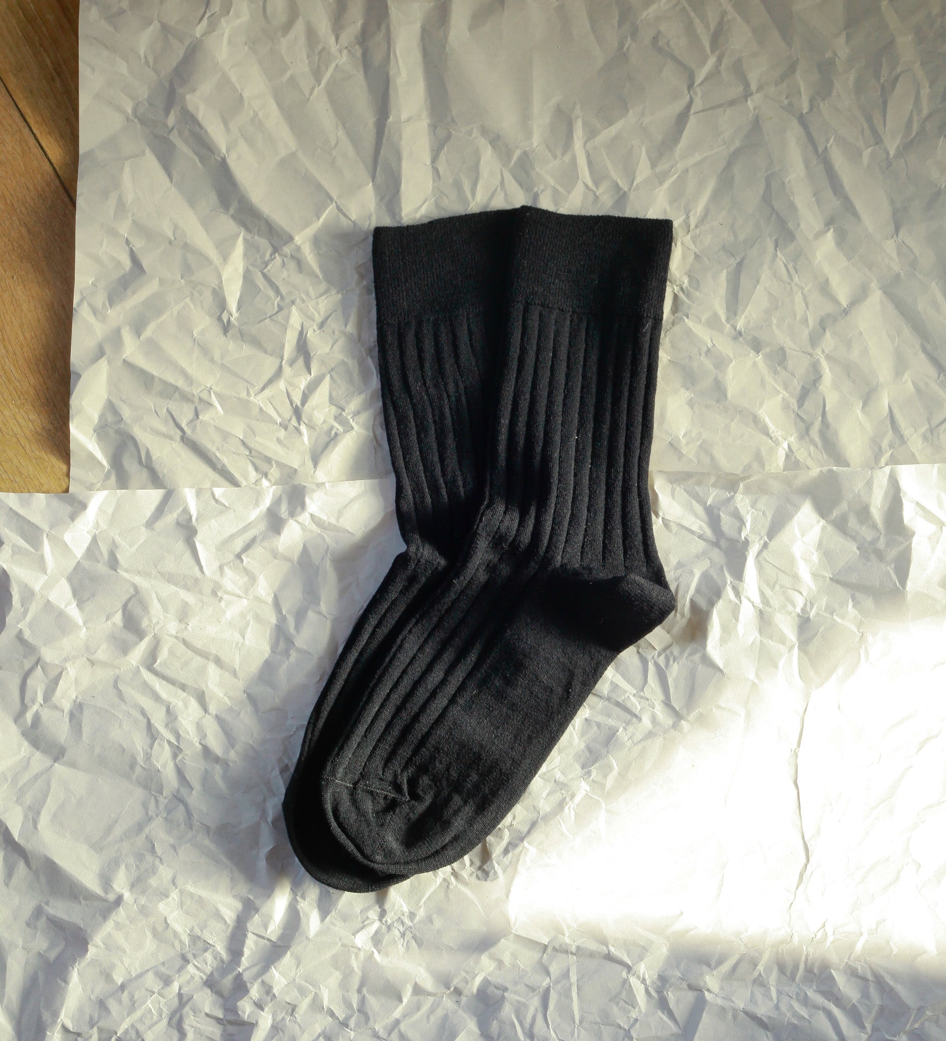 Skarpety merynosowe wysokie czarne