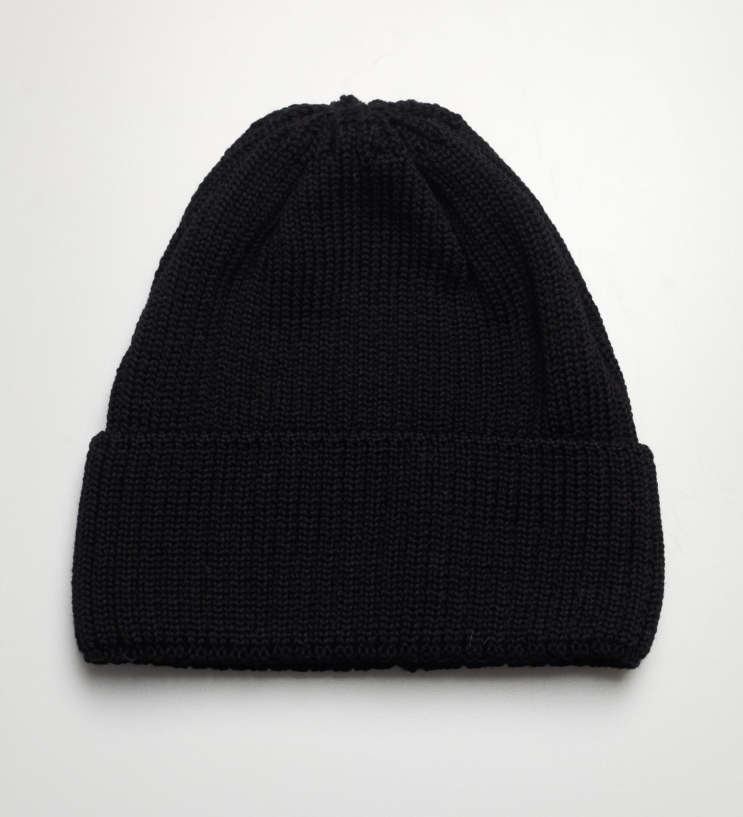 Czapka merino typu beanie - czarna