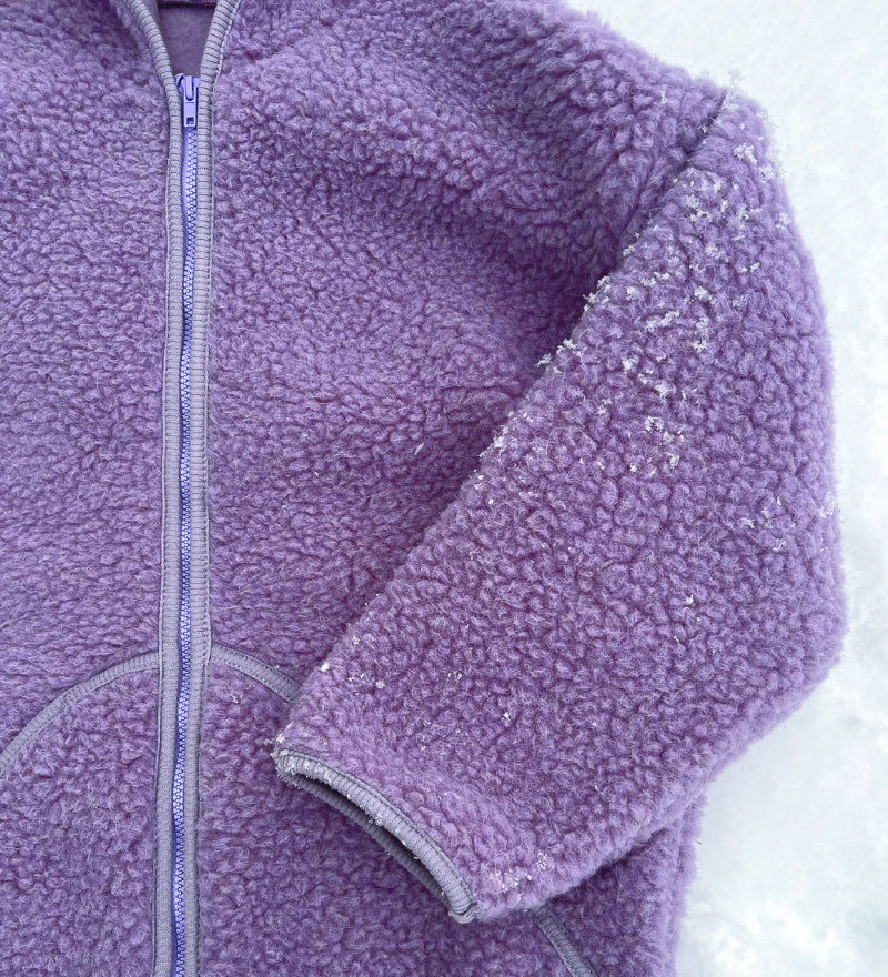 Miś Wełniana kurtka/bluza z kapturem - fiołkowy