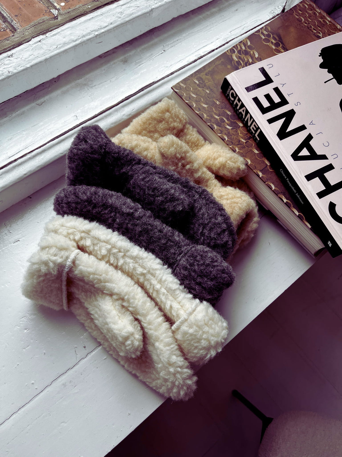 ALPEN Rękawiczki z wełny merino - kremowe