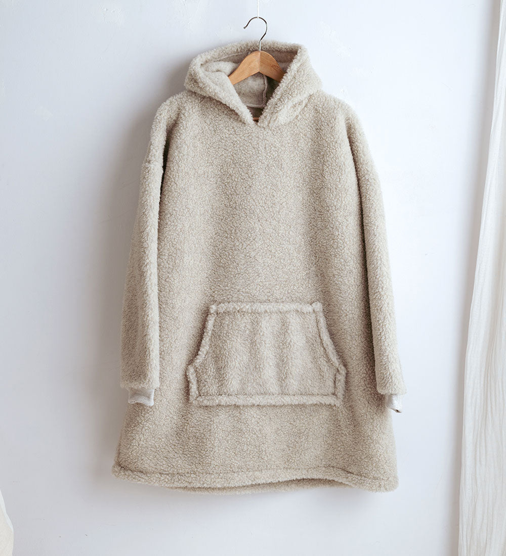BOOM Wełniana bluza z kapturem merino - szara
